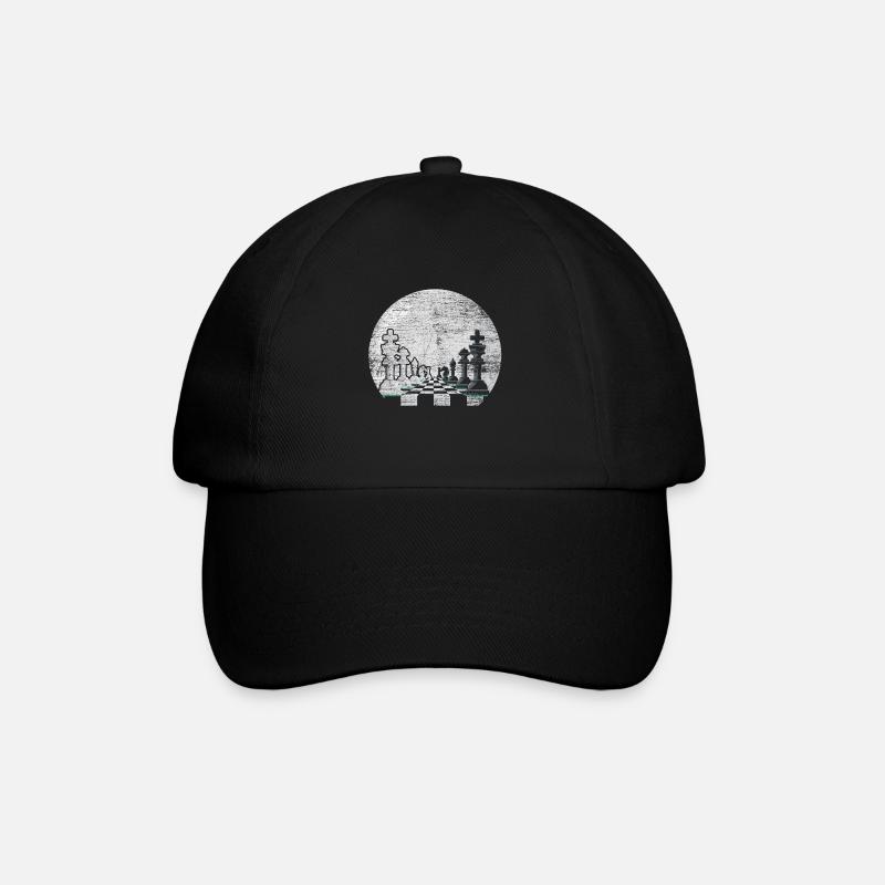 Échecs en échecs lune d’échecs jeu d’échecs - Casquette classique - noir/noir