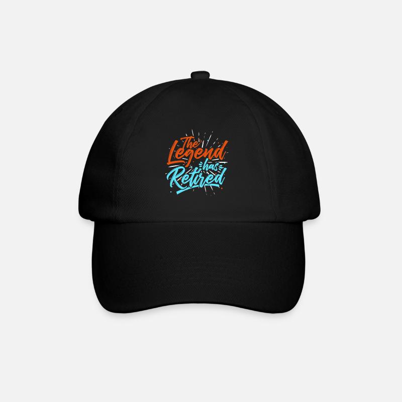 Ruhestand Legende - Baseballkappe - Schwarz/Schwarz