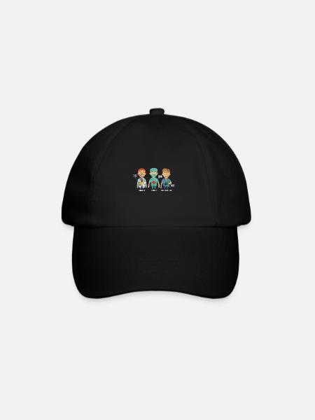 Anästhesist Doktor Anästhesie Chirurg Geschenk - Baseballkappe - Schwarz/Schwarz