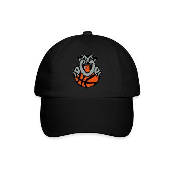 basketball chien logo club - Casquette classique - noir/noir - Devant