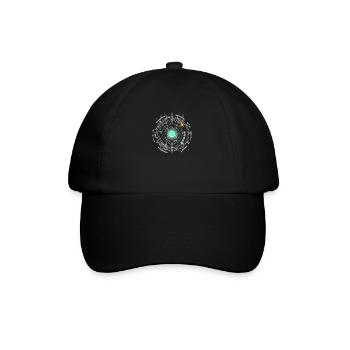 nerd CPU core computer code pc board spaceship - Baseball Cap - black/black - Front