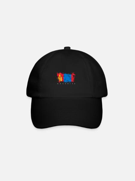 Mongolia Mongolia Asia flag flag country people - Baseball Cap - black/black
