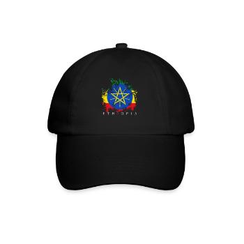 Éthiopie Éthiopie État du pavillon d'Addis-Abeba - Casquette classique - noir/noir - Devant