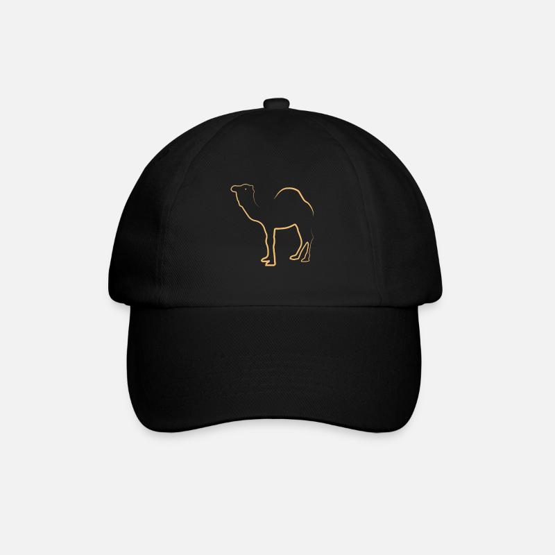 Kamel Camel Dromedar - Baseballkappe - Schwarz/Schwarz
