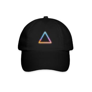 Modernes leuchtendes Neon drei Eck - Baseballkappe - Schwarz/Schwarz - Vorne