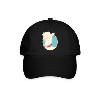 Lama - Baseballkappe - Schwarz/Schwarz - Vorne