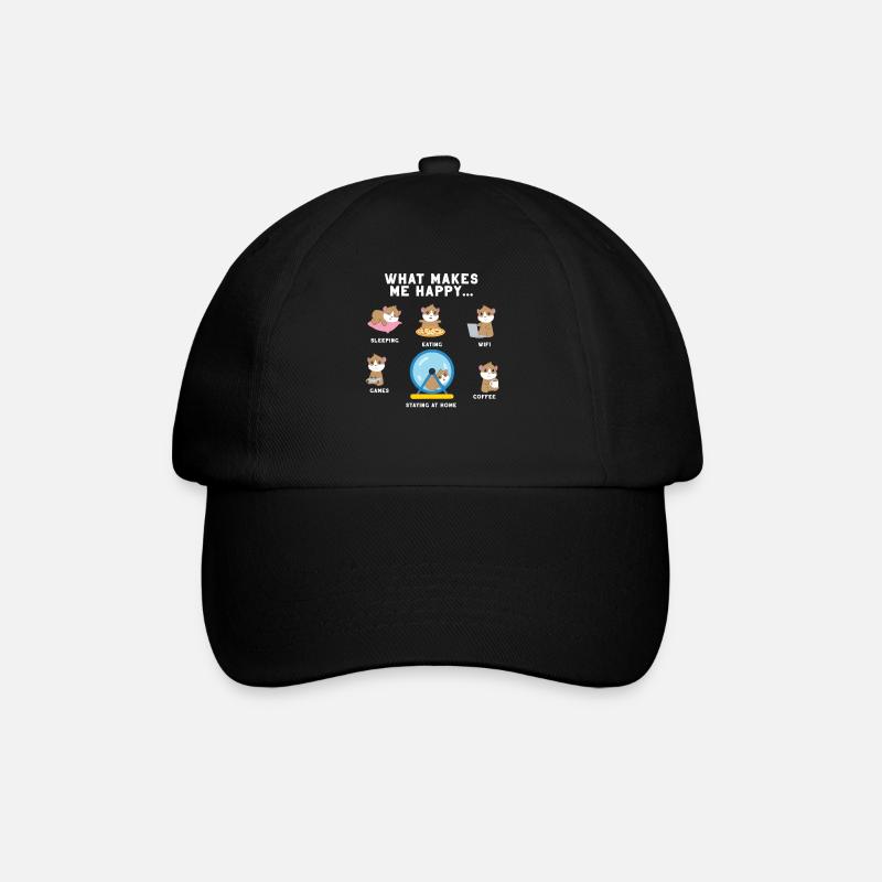 Guinea Pig - Guinea Pig - Introvert - Baseball Cap - black/black
