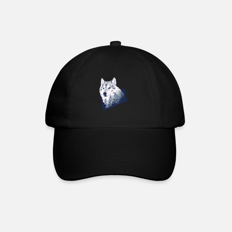 Forêt de loup - Casquette classique - noir/noir
