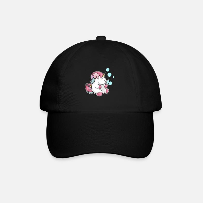 Unicorn soap bubbles blowing glitter child gift - Baseball Cap - black/black