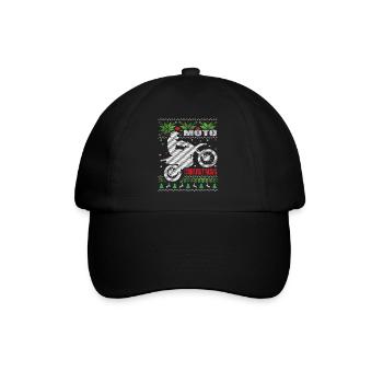 Dirt Bike Ugly Christmas Motocross Rider - Casquette classique - noir/noir - Devant