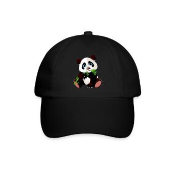 panda - Baseballkappe - Schwarz/Schwarz - Vorne