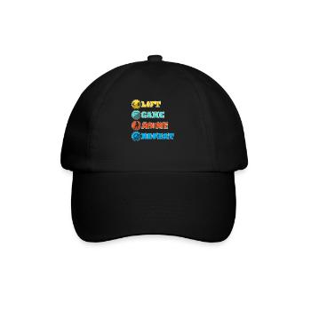 Anime - Baseballkappe - Schwarz/Schwarz - Vorne