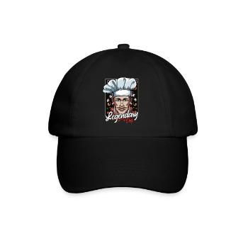 Chefkoch Küchenchef Kochkunst Kochen Geschenkidee - Baseballkappe - Schwarz/Schwarz - Vorne