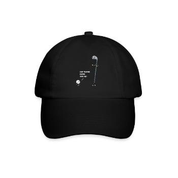 Golf vs Ball Stop Playing Games with me! Golfer - Baseball Cap - black/black - Front