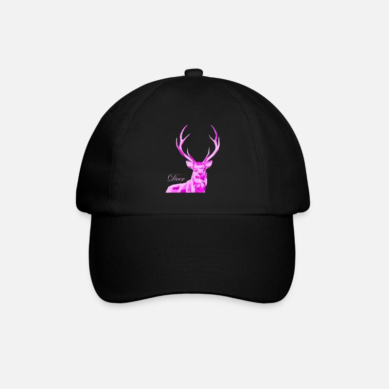 Cerf rose - Casquette classique - noir/noir