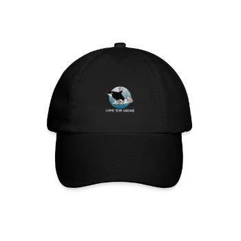  Orca Spruch für Tierschutz - Baseballkappe - Schwarz/Schwarz - Vorne