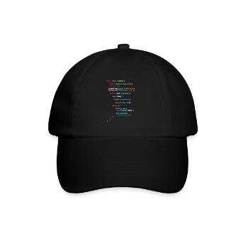 Programm Code - Baseballkappe - Schwarz/Schwarz - Vorne