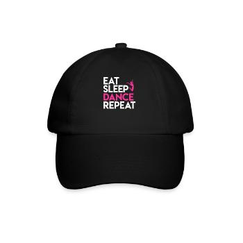 Tanz und Lebensmotto Design - Baseballkappe - Schwarz/Schwarz - Vorne