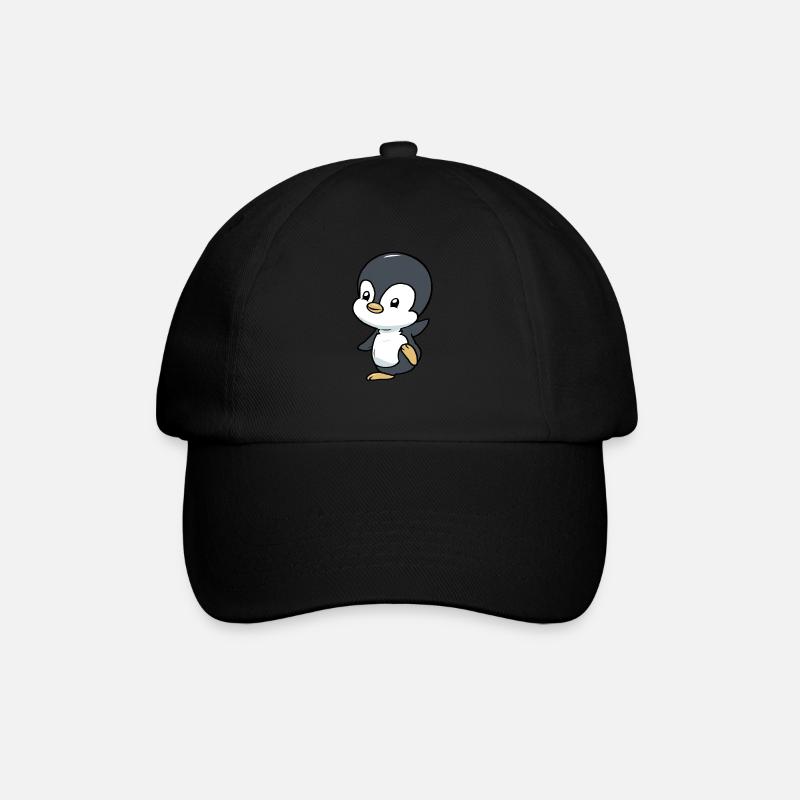 Petit bébé pingouin - Casquette classique - noir/noir