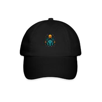 Cadeau pyramide chat Egypte - Casquette classique - noir/noir - Devant
