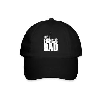 Vater Angler - Baseballkappe - Schwarz/Schwarz - Vorne