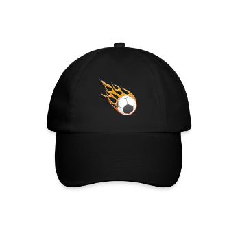 Fire football. - Baseball Cap - black/black - Front
