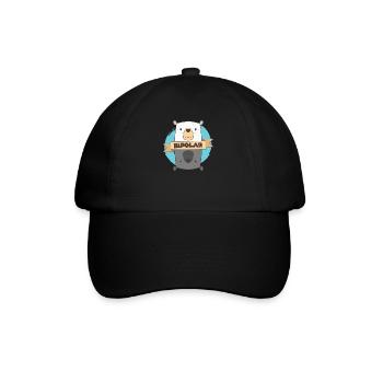 BiPolar Bear I Conception de troubles mentaux mignons - Casquette classique - noir/noir - Devant