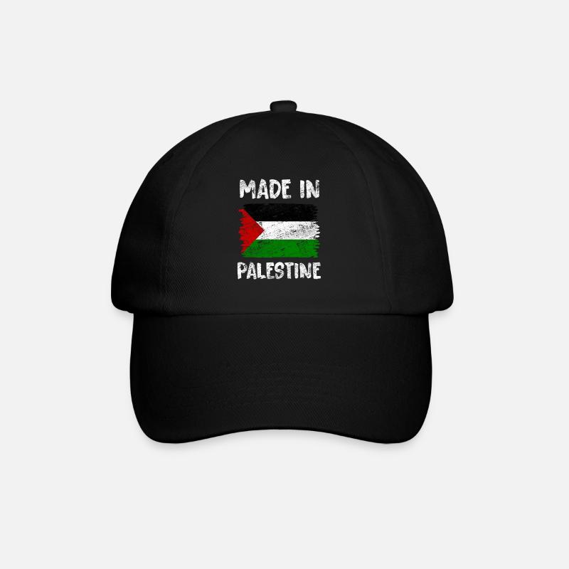 Palästina - Baseballkappe - Schwarz/Schwarz