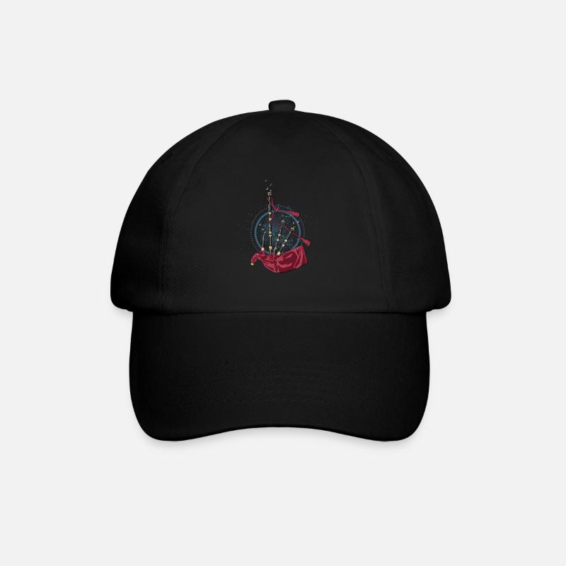 Dudelsack - Baseballkappe - Schwarz/Schwarz