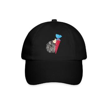 Porcupine hedgehog school bag school enrollment gift - Baseball Cap - black/black - Front