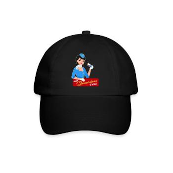Hôtesse de l'air cadeau - Casquette classique - noir/noir - Devant