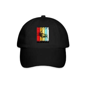 Elk Moose Deer Antler Reindeer Deer Gift - Baseball Cap - black/black - Front