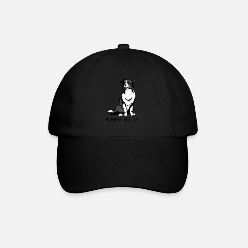 Border collie - Casquette classique - noir/noir