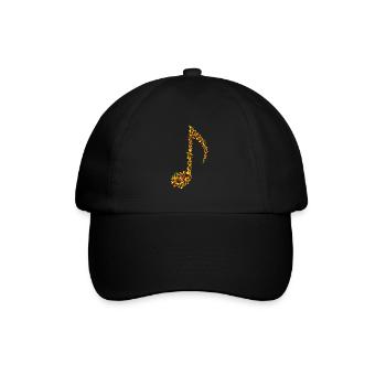 Musical notes Harmony musical gift Musician - Baseball Cap - black/black - Front
