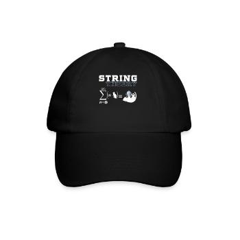 Funny Cat product | Yarn | String Theory - Baseball Cap - black/black - Front