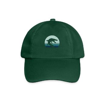 Mosasaurus jurassic prehistoric animal fossil gift - Baseball Cap - bottle green - Front