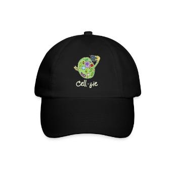 Funny Science Tee, Chemistry design, CellFie - Baseball Cap - black/black - Front