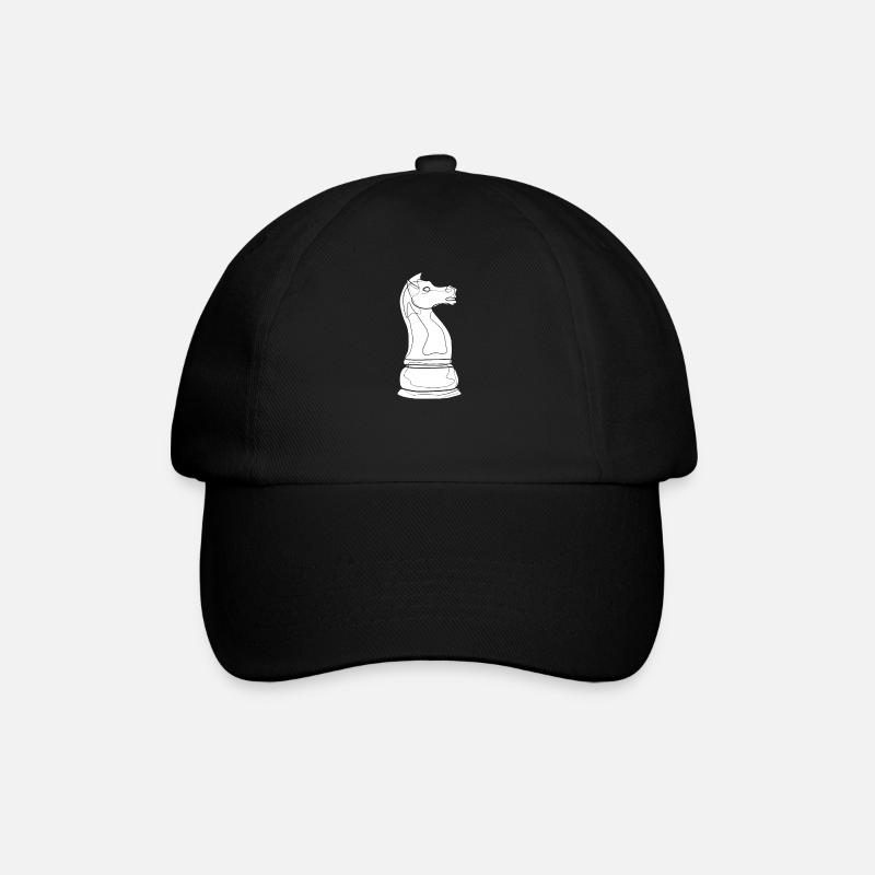 Schach - Baseballkappe - Schwarz/Schwarz