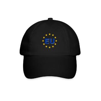 EU symbol in the star ring - Baseball Cap - black/black - Front