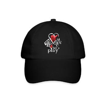 Lets Play Gaming Games Games Cards Cards - Baseball Cap - black/black - Front