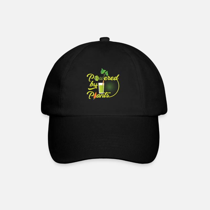 Powered by plants - Baseball Cap - black/black