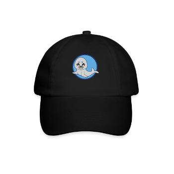 Otarie phoque mignonne - Casquette classique - noir/noir - Devant