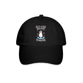 penguin - Baseball Cap - black/black - Front
