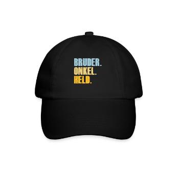 bruder onkel held Geschenk für Bruder Onkel - Baseballkappe - Schwarz/Schwarz - Vorne