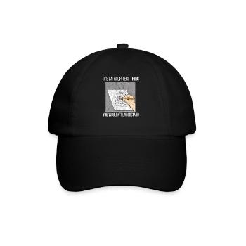 Lustige Architekten-Skizze, die für Architekten zeichnet - Baseballkappe - Schwarz/Schwarz - Vorne