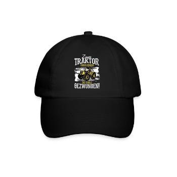 Einschulung Schule Klasse Schulkind Traktor - Baseballkappe - Schwarz/Schwarz - Vorne