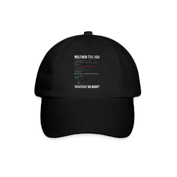 Programmierer - Baseballkappe - Schwarz/Schwarz - Vorne
