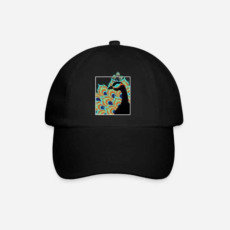 peacock - Baseball Cap - black/black