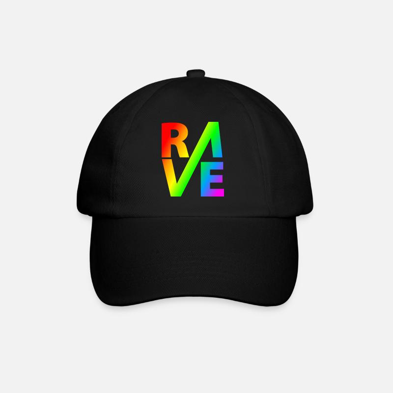 Rave Rainbow Lgbt - Baseball Cap - black/black