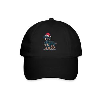 Dachshund Christmas - Baseball Cap - black/black - Front